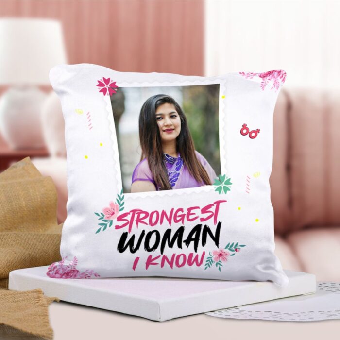 Strongest Woman Personalized Cushion