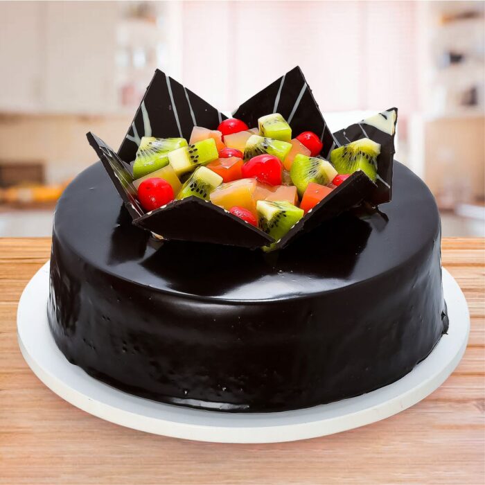 Chocolate Fruit Gateau Cake