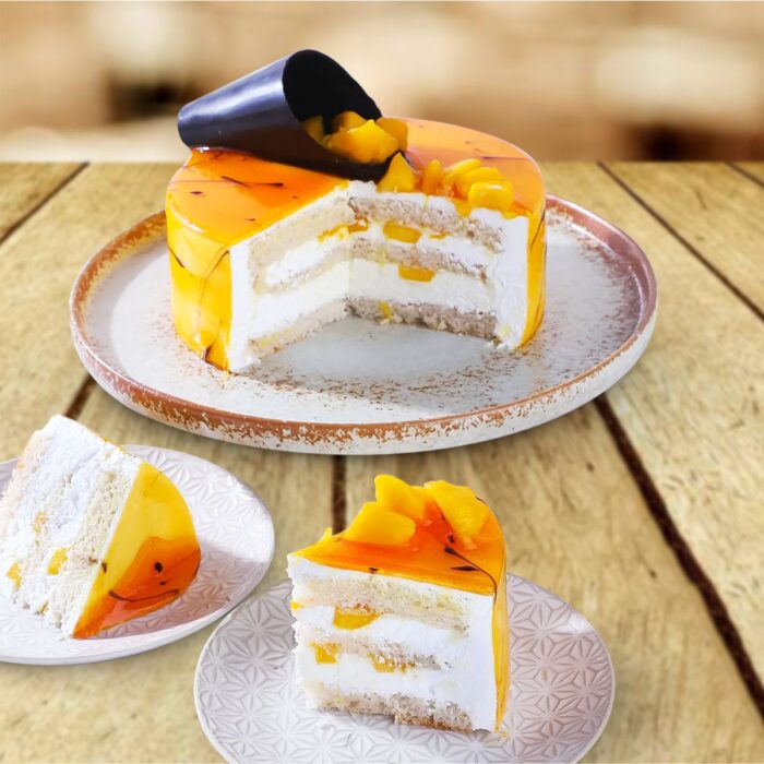 Mango Mania Cream Cake Eggless