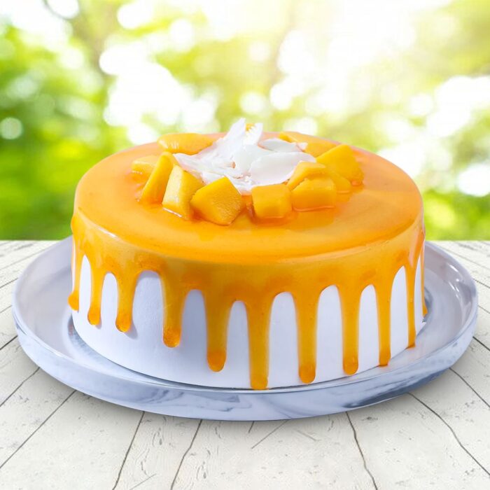 Dripping Mango Cream Cake