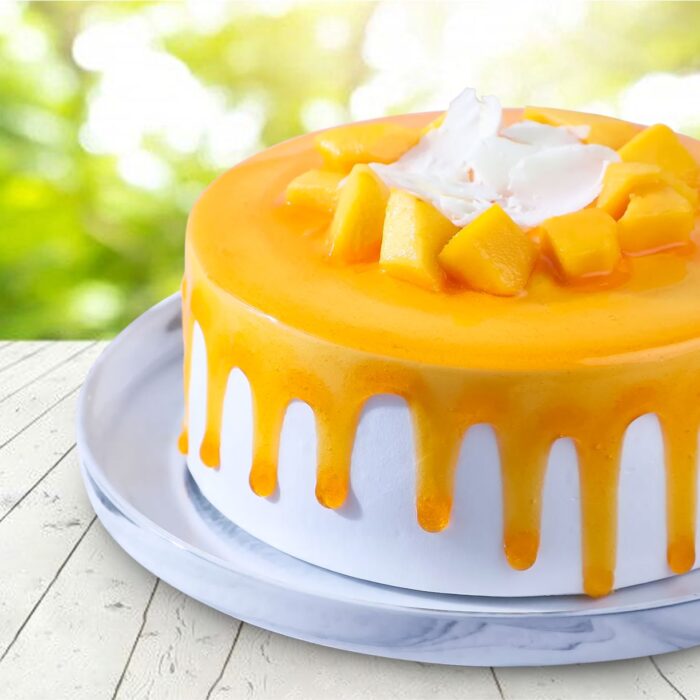 Dripping Mango Cream Cake