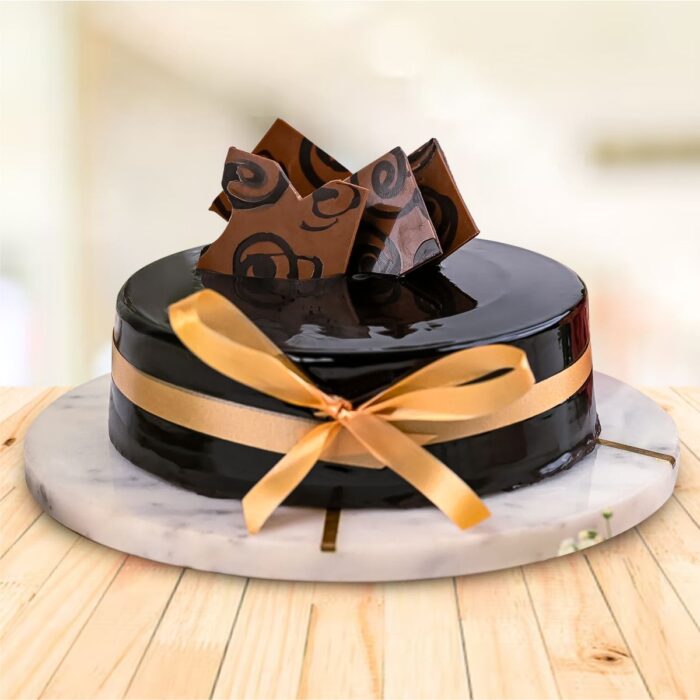 Decorated Chocolate Truffle Cake