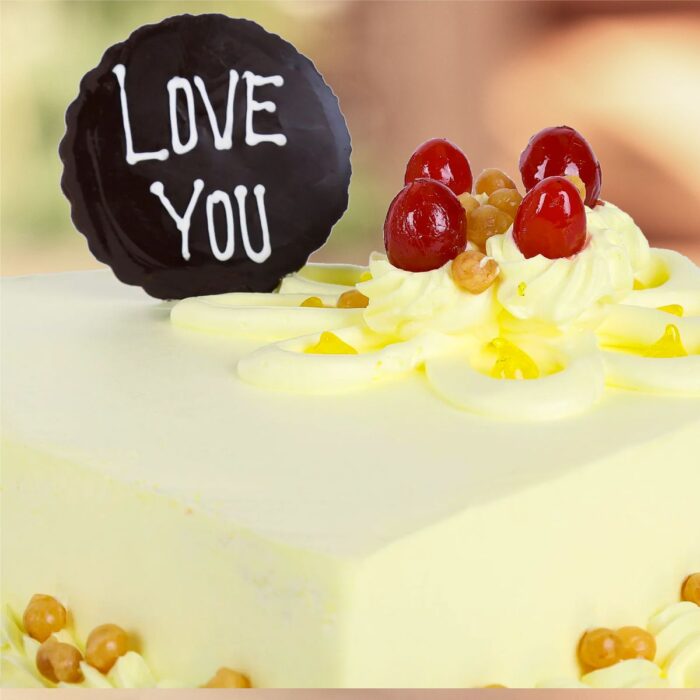 Heart Shaped Butterscotch Cake