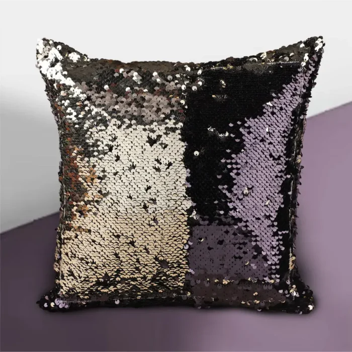 Black Sequin Cushion A